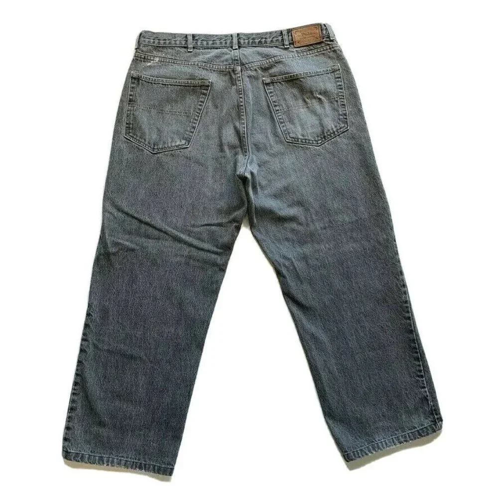 Vintage Polo Ralph Lauren Jeans Mens 38x30 (38x28) USA Made‎ Loose Black Denim